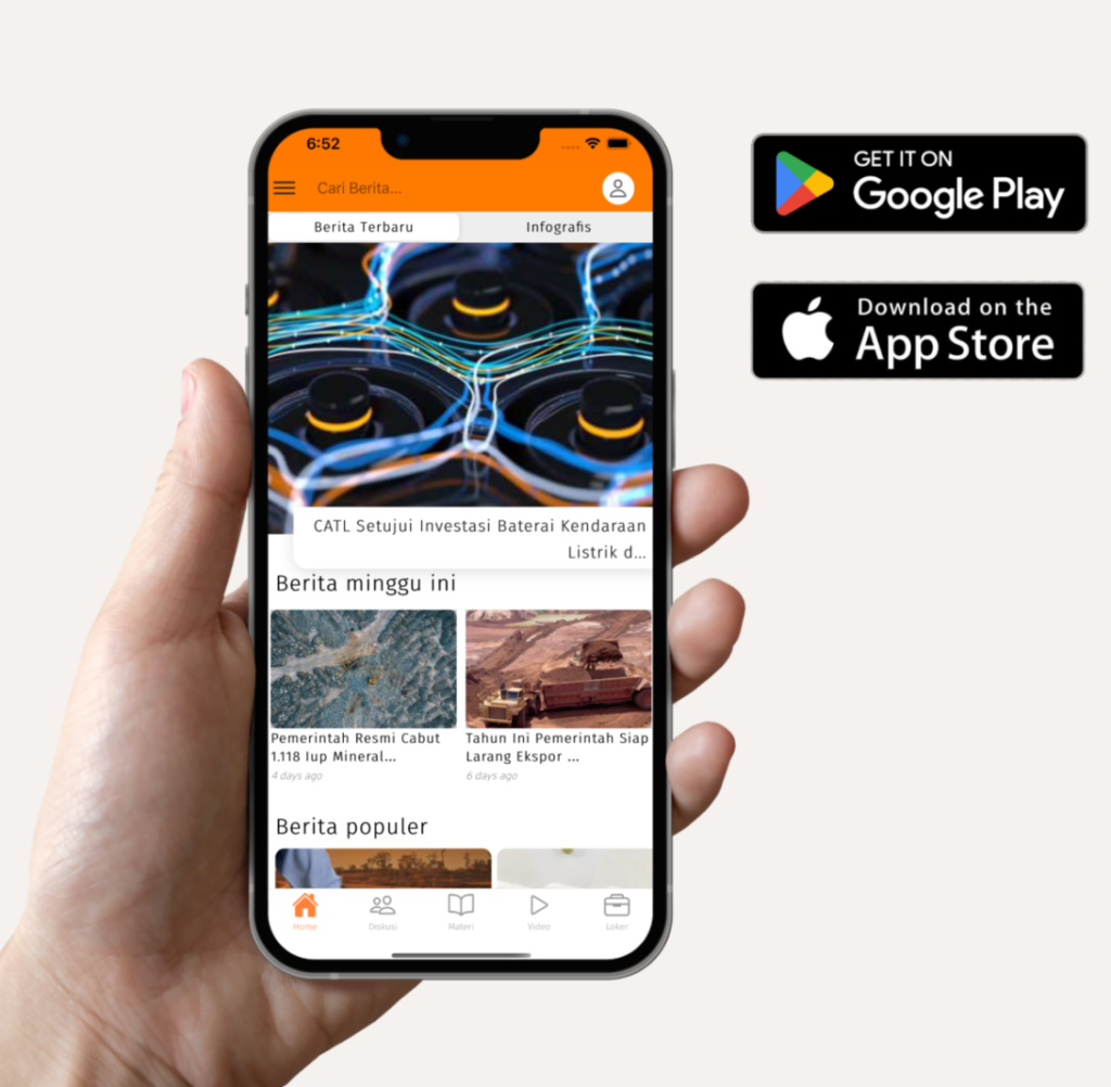 mobile app duniatambang